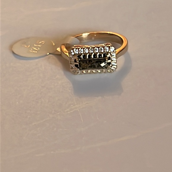 GoldFlake Bar Ring  Sz 7 - Picture 1 of 13